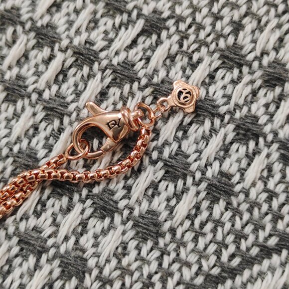 David Yurman 18k Gold Hole-Inlaid Purple Diamond Necklace - Picture 4 of 8